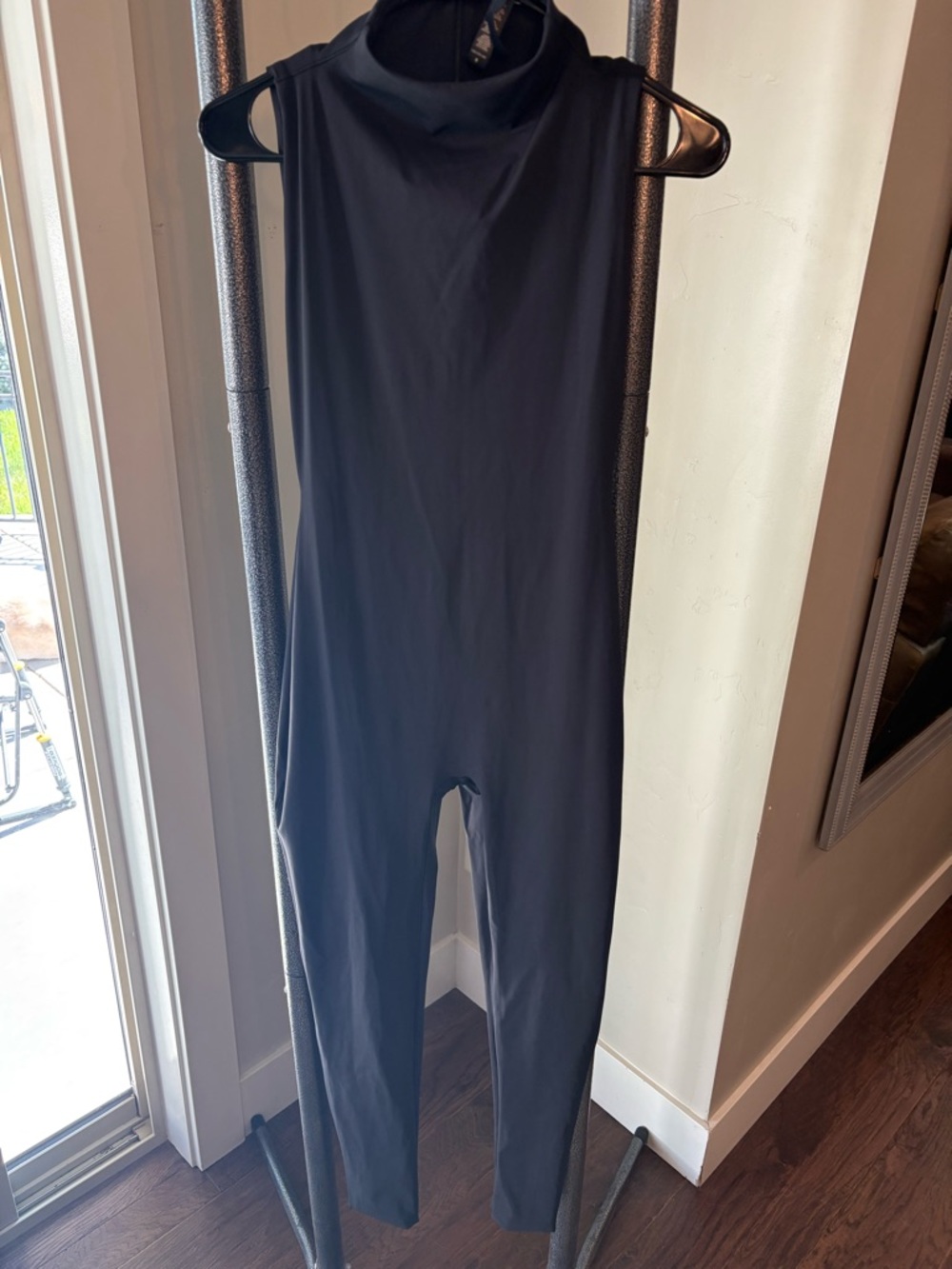 SKIMS Black Sleeveless Mock-Neck Jumpsuit